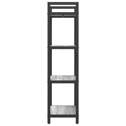 vidaXL Bookshelf 4-Tier 56 x 34 x 133.5 cm Engineered Wood Grey Sonoma 6