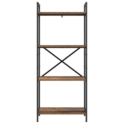 vidaXL Bookshelf 4-Tier 56 x 34 x 133.5 cm Engineered Wood Old Wood 5