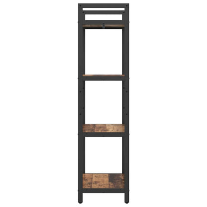 vidaXL Bookshelf 4-Tier 56 x 34 x 133.5 cm Engineered Wood Old Wood 6