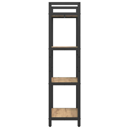 vidaXL Bookshelf 4-Tier 56 x 34 x 133.5 cm Engineered Wood Artisan Oak 6