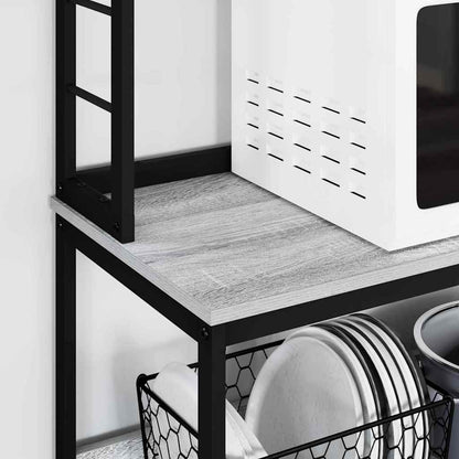 Kitchen Shelf 5-Tier Engineered Wood Grey sonoma 80 x 40 x 168 cm