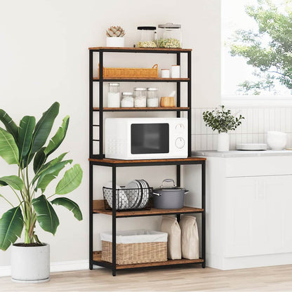 Kitchen Shelf 5-Tier Engineered Wood Old wood 80 x 40 x 168 cm