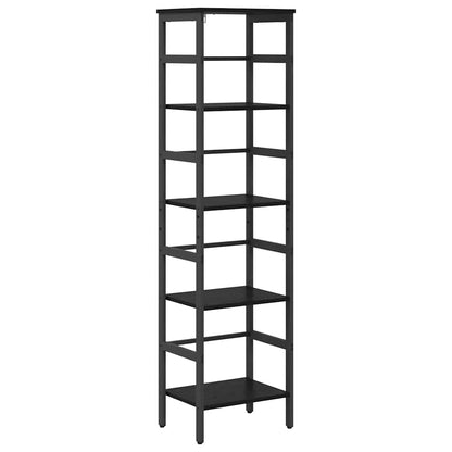 vidaXL Bookshelf 4-Tier 40 x 29.5 x 149 cm Engineered Wood Black Oak 2