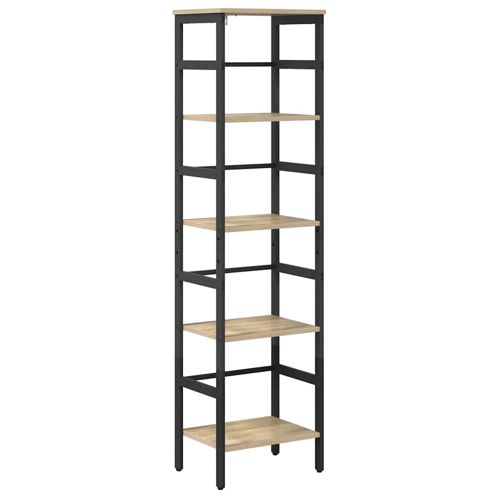 vidaXL Bookshelf 4-Tier 40 x 29.5 x 149 cm Engineered Wood Sonoma Oak 2