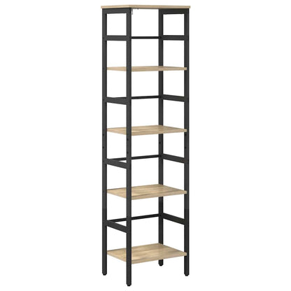 vidaXL Bookshelf 4-Tier 40 x 29.5 x 149 cm Engineered Wood Sonoma Oak 2