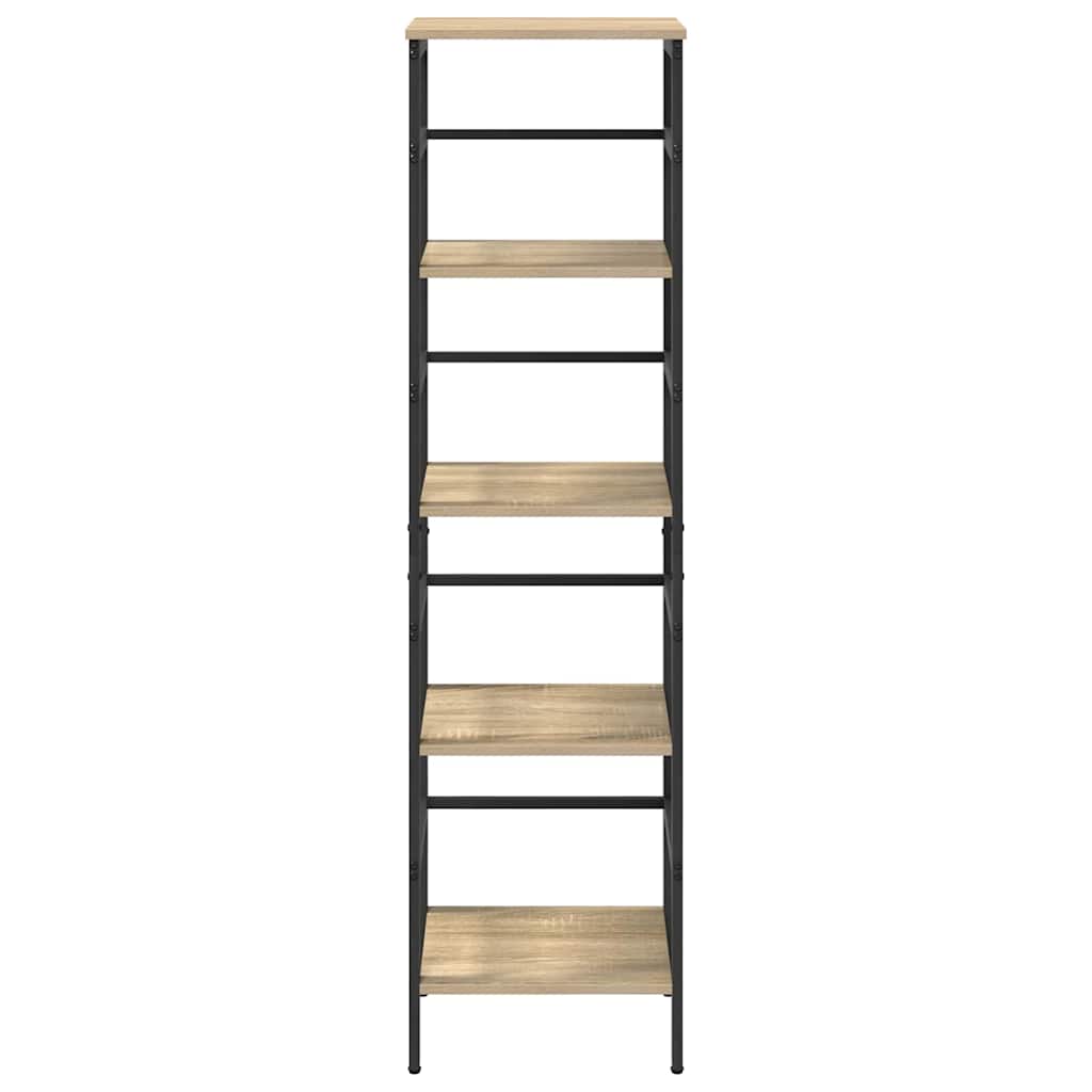 vidaXL Bookshelf 4-Tier 40 x 29.5 x 149 cm Engineered Wood Sonoma Oak 5