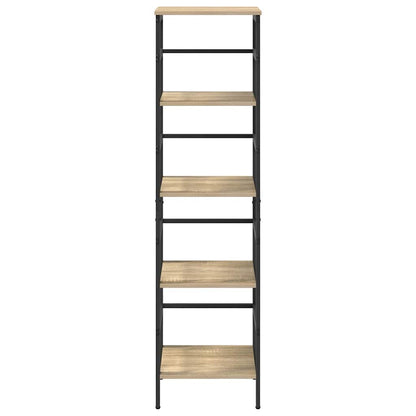 vidaXL Bookshelf 4-Tier 40 x 29.5 x 149 cm Engineered Wood Sonoma Oak 5