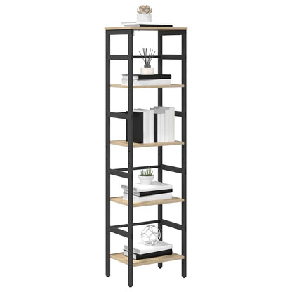 vidaXL Bookshelf 4-Tier 40 x 29.5 x 149 cm Engineered Wood Sonoma Oak 3