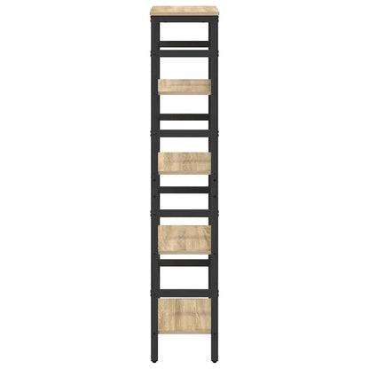 vidaXL Bookshelf 4-Tier 40 x 29.5 x 149 cm Engineered Wood Sonoma Oak 6