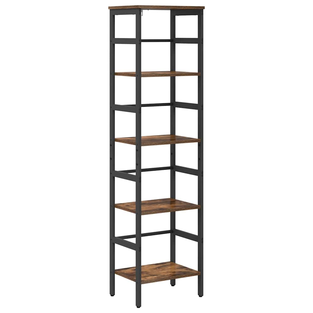 vidaXL Bookshelf 4-Tier 40 x 29.5 x 149 cm Engineered Wood Smoked Oak 2