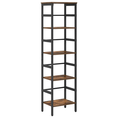 vidaXL Bookshelf 4-Tier 40 x 29.5 x 149 cm Engineered Wood Smoked Oak 2