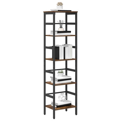 vidaXL Bookshelf 4-Tier 40 x 29.5 x 149 cm Engineered Wood Smoked Oak 3