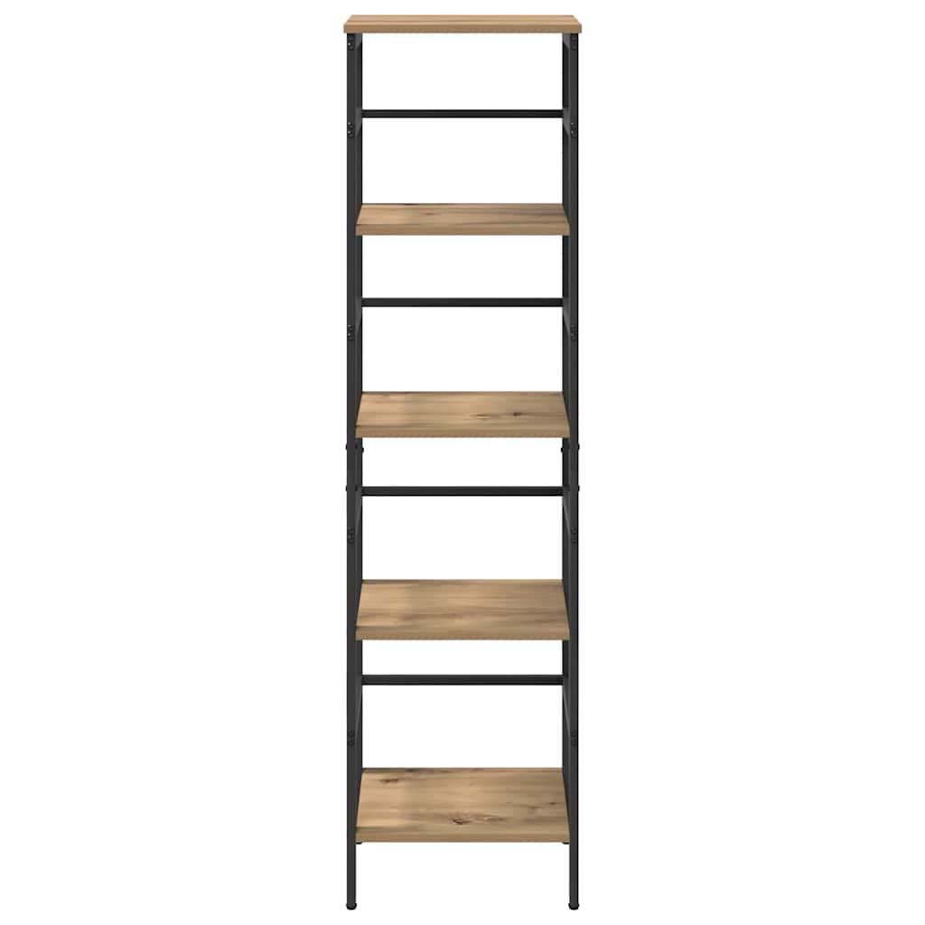 vidaXL Bookshelf 4-Tier 40 x 29.5 x 149 cm Engineered Wood Artisan Oak 5