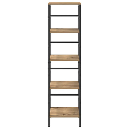 vidaXL Bookshelf 4-Tier 40 x 29.5 x 149 cm Engineered Wood Artisan Oak 5