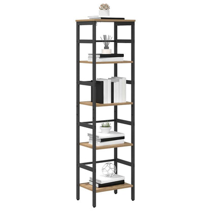 vidaXL Bookshelf 4-Tier 40 x 29.5 x 149 cm Engineered Wood Artisan Oak 3