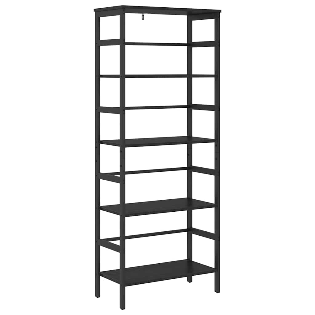 vidaXL Bookshelf 4-Tier 60 x 29.5 x 149 cm Engineered Wood Black Oak 2