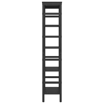 vidaXL Bookshelf 4-Tier 60 x 29.5 x 149 cm Engineered Wood Black Oak 6