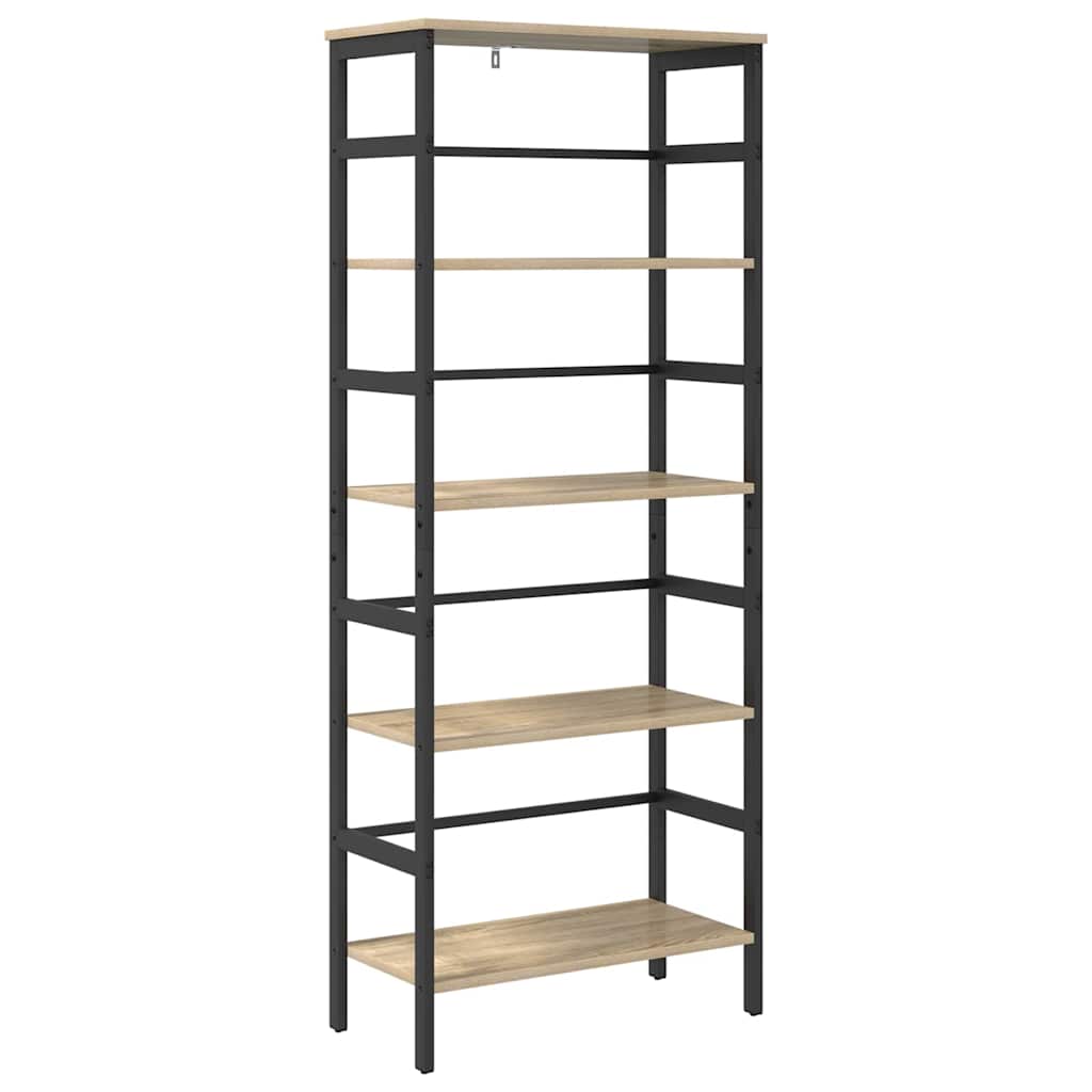 vidaXL Bookshelf 4-Tier 60 x 29.5 x 149 cm Engineered Wood Sonoma Oak 2