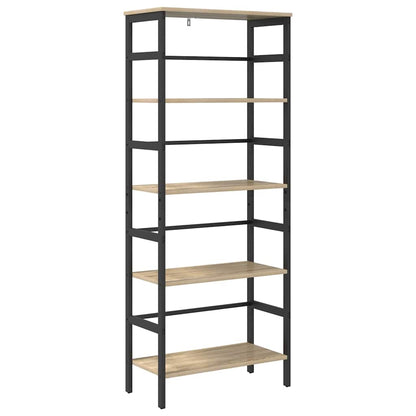 vidaXL Bookshelf 4-Tier 60 x 29.5 x 149 cm Engineered Wood Sonoma Oak 2