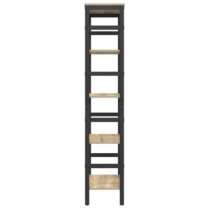 vidaXL Bookshelf 4-Tier 60 x 29.5 x 149 cm Engineered Wood Sonoma Oak 6