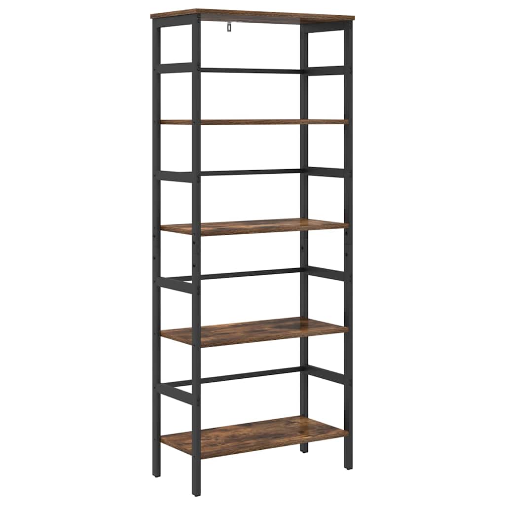 vidaXL Bookshelf 4-Tier 60 x 29.5 x 149 cm Engineered Wood Smoked Oak 2