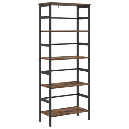 vidaXL Bookshelf 4-Tier 60 x 29.5 x 149 cm Engineered Wood Smoked Oak 2