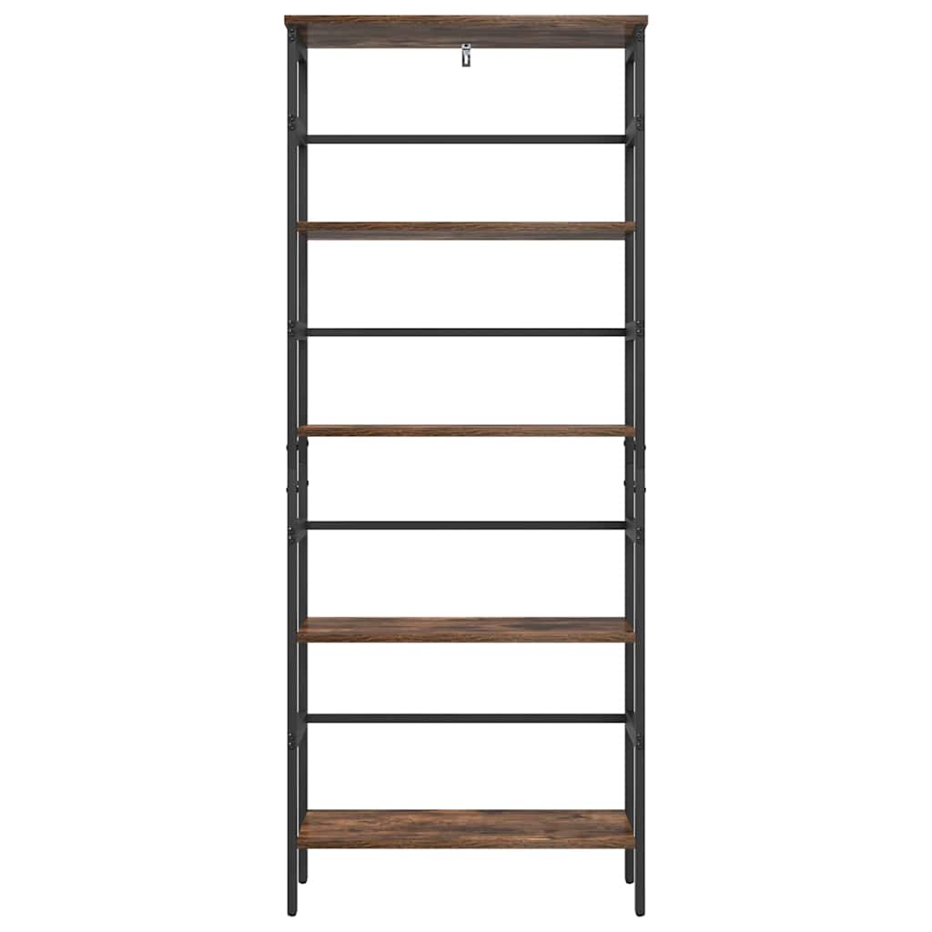 vidaXL Bookshelf 4-Tier 60 x 29.5 x 149 cm Engineered Wood Smoked Oak 5