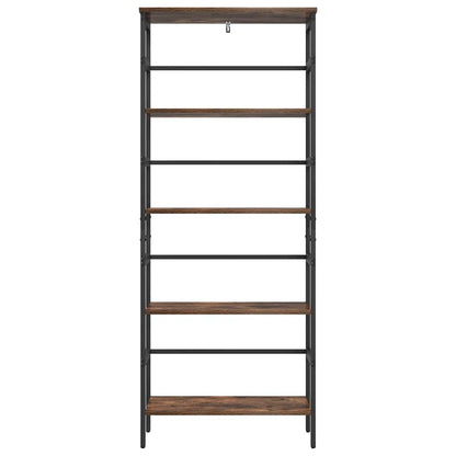 vidaXL Bookshelf 4-Tier 60 x 29.5 x 149 cm Engineered Wood Smoked Oak 5
