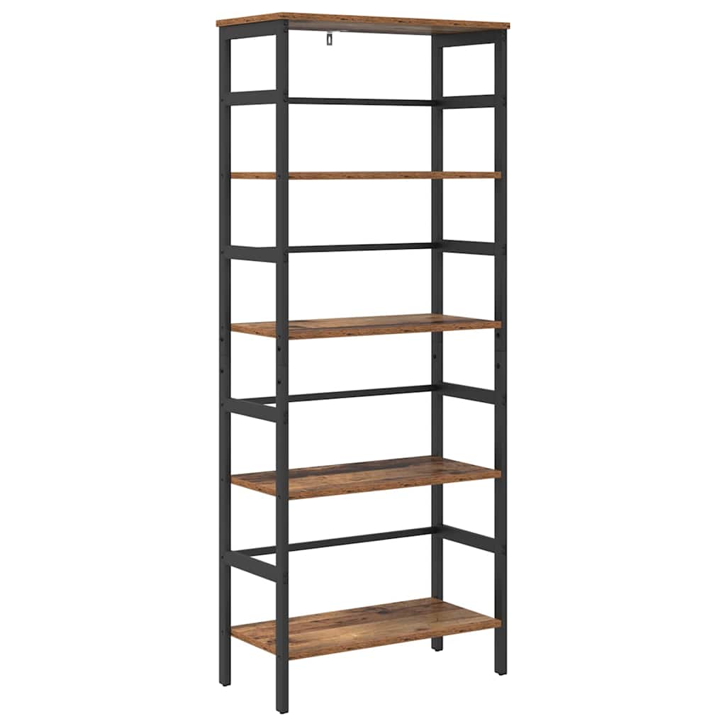 vidaXL Bookshelf 4-Tier 60 x 29.5 x 149 cm Engineered Wood Old Wood 2