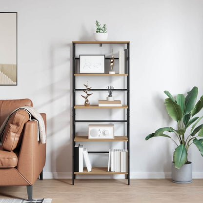 vidaXL Bookshelf 4-Tier 60 x 29.5 x 149 cm Engineered Wood Artisan Oak 4