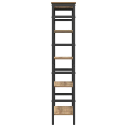 vidaXL Bookshelf 4-Tier 60 x 29.5 x 149 cm Engineered Wood Artisan Oak 6