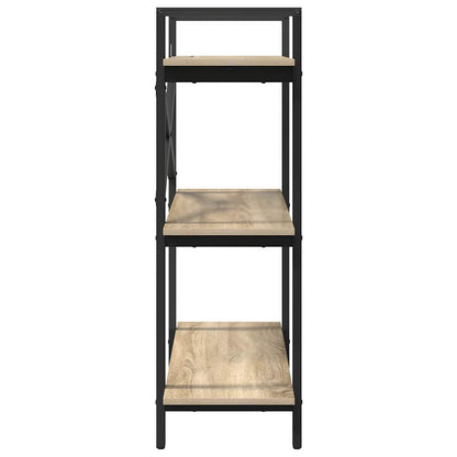 vidaXL Bookshelf 3-Tier 100 x 33.5 x 102 cm Engineered Wood Sonoma Oak 6