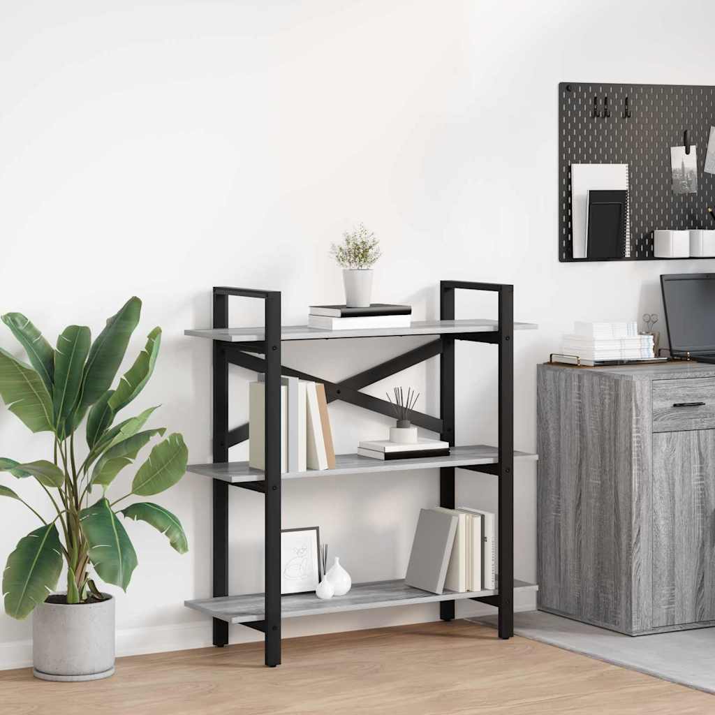 vidaXL Bookshelf 3-Tier 100 x 33.5 x 102 cm Engineered Wood 1