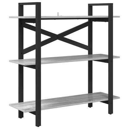 vidaXL Bookshelf 3-Tier 100 x 33.5 x 102 cm Engineered Wood 2