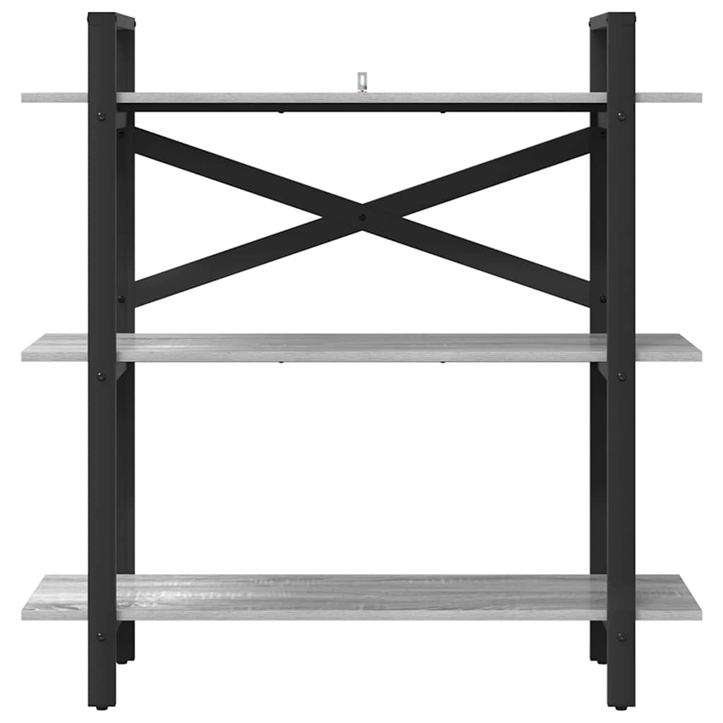 vidaXL Bookshelf 3-Tier 100 x 33.5 x 102 cm Engineered Wood 5