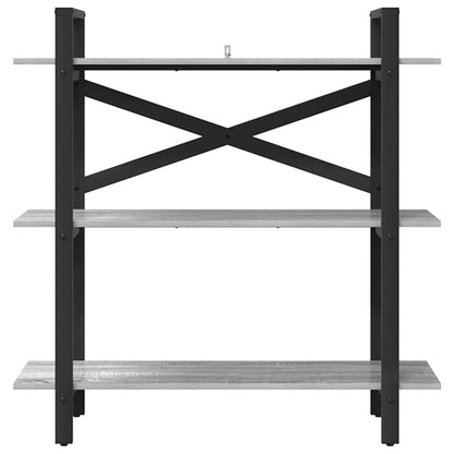 vidaXL Bookshelf 3-Tier 100 x 33.5 x 102 cm Engineered Wood 5