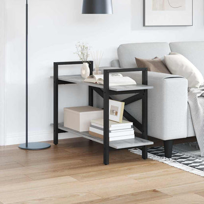 vidaXL Bookshelf 2-Tier 100 x 33.5 x 64 cm Engineered Wood Grey Sonoma 1