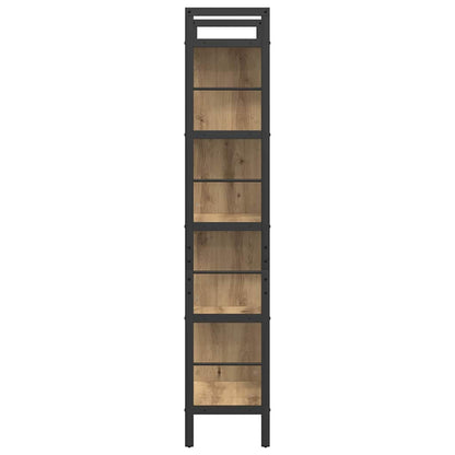 vidaXL Bookshelf 9-Tier 75 x 30 x 156 cm Engineered Wood Artisan Oak 6