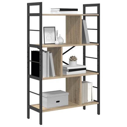 vidaXL Bookshelf 7-Tier 75 x 30 x 123.5 cm Engineered Wood Sonoma Oak 3