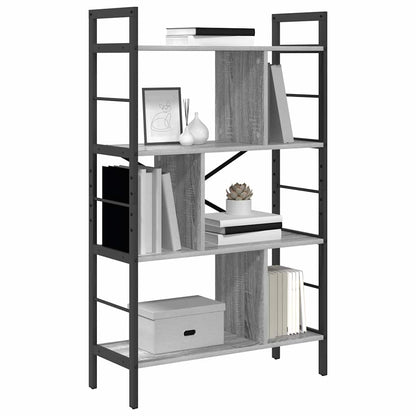 Bookshelf 7-Tier Engineered Wood 75 x 30 x 123.5 cm Grey sonoma