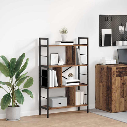 vidaXL Bookshelf 7-Tier 75 x 30 x 123.5 cm Engineered Wood Old Wood 1