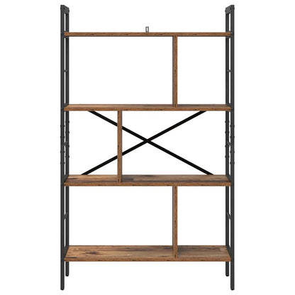 vidaXL Bookshelf 7-Tier 75 x 30 x 123.5 cm Engineered Wood Old Wood 5