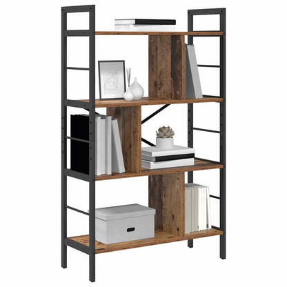 vidaXL Bookshelf 7-Tier 75 x 30 x 123.5 cm Engineered Wood Old Wood 3