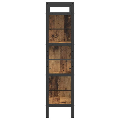 vidaXL Bookshelf 7-Tier 75 x 30 x 123.5 cm Engineered Wood Old Wood 6