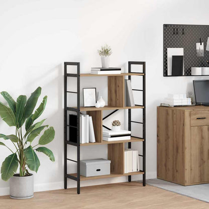 vidaXL Bookshelf 7-Tier 75 x 30 x 123.5 cm Engineered Wood Artisan Oak 1