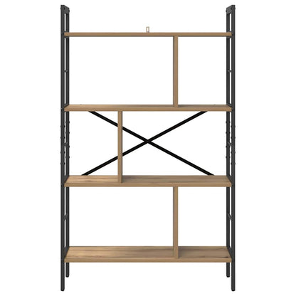 vidaXL Bookshelf 7-Tier 75 x 30 x 123.5 cm Engineered Wood Artisan Oak 5