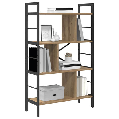 vidaXL Bookshelf 7-Tier 75 x 30 x 123.5 cm Engineered Wood Artisan Oak 3