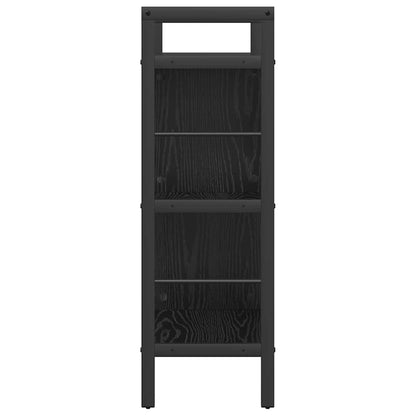 vidaXL Bookshelf 5-Tier 75 x 30 x 91 cm Engineered Wood Black Oak 6