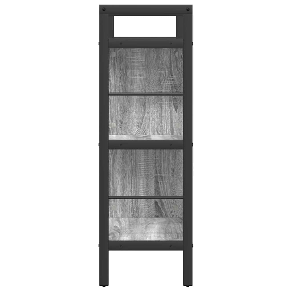 vidaXL Bookshelf 5-Tier 75 x 30 x 91 cm Engineered Wood Grey Sonoma 6