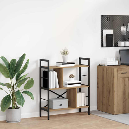 vidaXL Bookshelf 5-Tier 75 x 30 x 91 cm Engineered Wood Artisan Oak 1